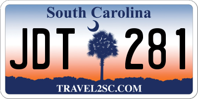 SC license plate JDT281