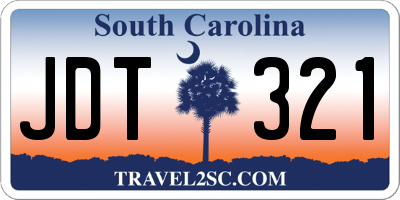 SC license plate JDT321