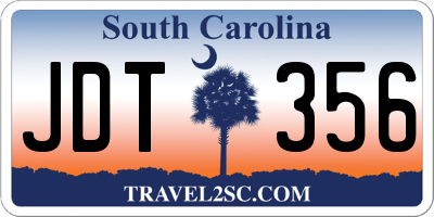 SC license plate JDT356