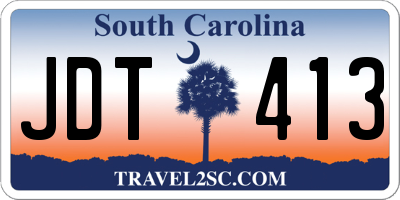 SC license plate JDT413