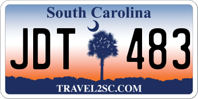 SC license plate JDT483