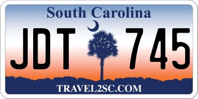 SC license plate JDT745