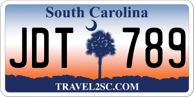 SC license plate JDT789