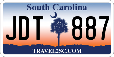SC license plate JDT887
