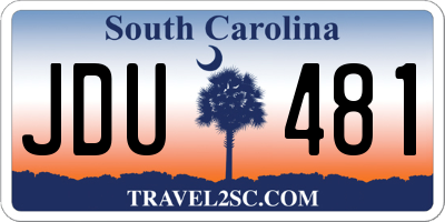 SC license plate JDU481