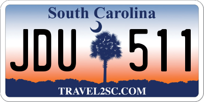 SC license plate JDU511
