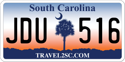 SC license plate JDU516