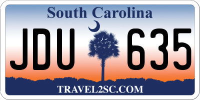 SC license plate JDU635