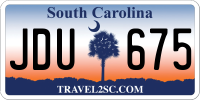 SC license plate JDU675