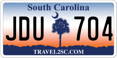 SC license plate JDU704