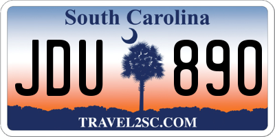 SC license plate JDU890