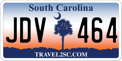 SC license plate JDV464