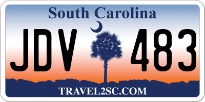 SC license plate JDV483