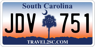 SC license plate JDV751