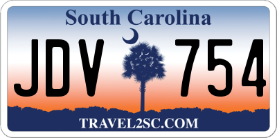 SC license plate JDV754