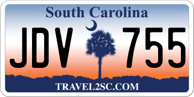 SC license plate JDV755
