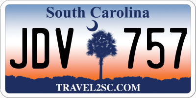 SC license plate JDV757