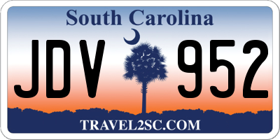 SC license plate JDV952