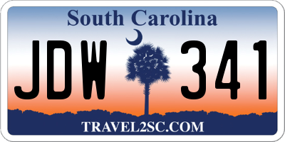 SC license plate JDW341