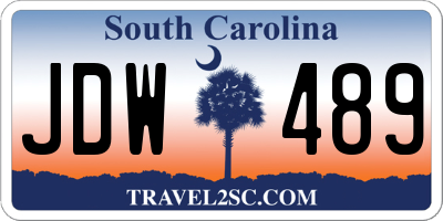 SC license plate JDW489