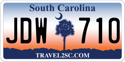 SC license plate JDW710