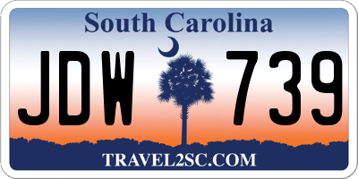 SC license plate JDW739