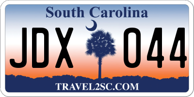 SC license plate JDX044