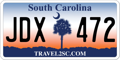 SC license plate JDX472
