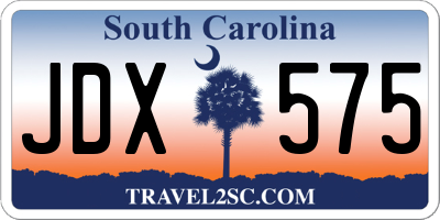 SC license plate JDX575