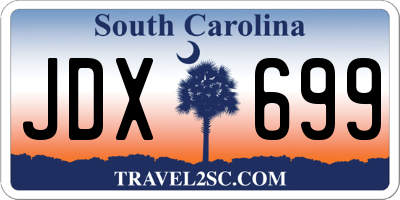 SC license plate JDX699
