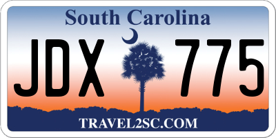SC license plate JDX775