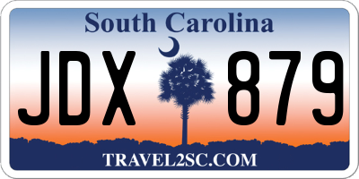 SC license plate JDX879