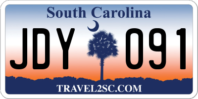SC license plate JDY091