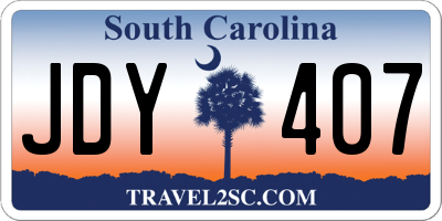 SC license plate JDY407