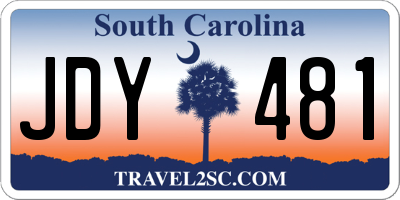 SC license plate JDY481