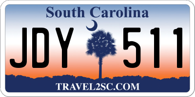 SC license plate JDY511