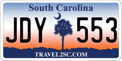 SC license plate JDY553