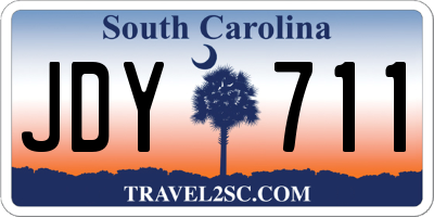 SC license plate JDY711