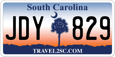 SC license plate JDY829
