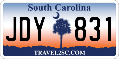 SC license plate JDY831