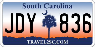 SC license plate JDY836