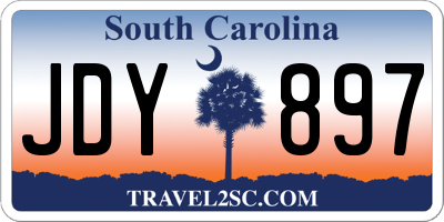 SC license plate JDY897