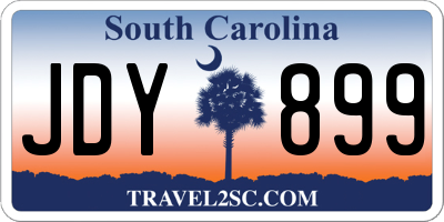 SC license plate JDY899