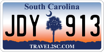SC license plate JDY913
