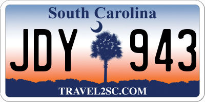 SC license plate JDY943
