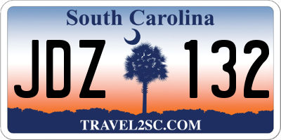 SC license plate JDZ132