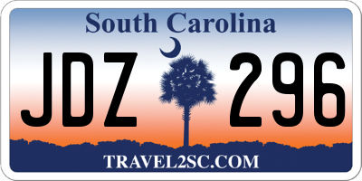SC license plate JDZ296