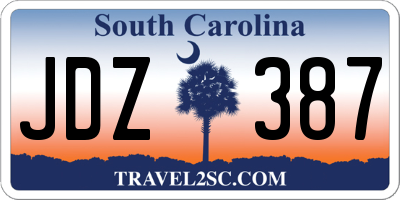 SC license plate JDZ387