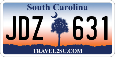 SC license plate JDZ631