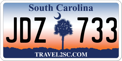 SC license plate JDZ733